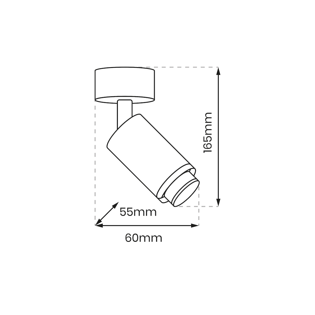 Deckenleuchte Spot / Strahler MICA Zoom Weiß (1x GU10) - Milagro