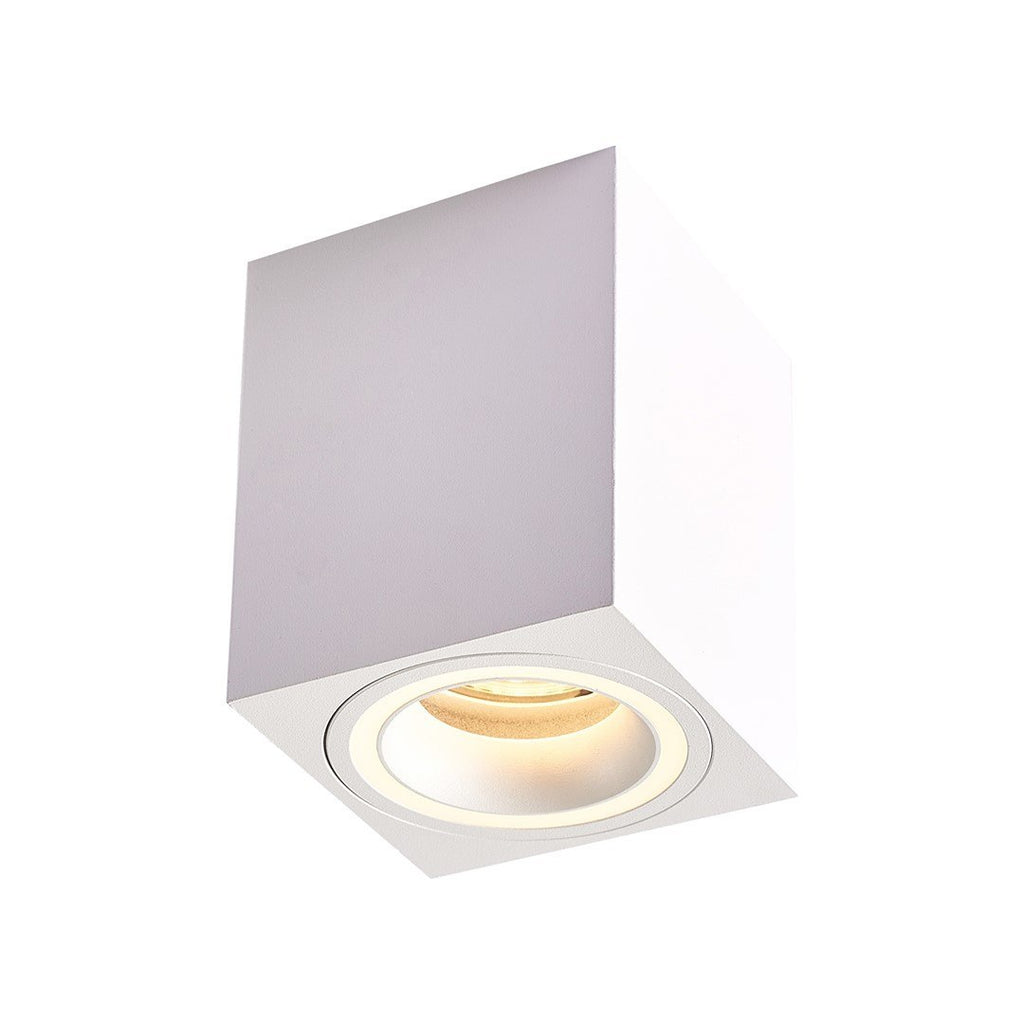 Design-Deckenspot BIMA RING SQUARE (1x GU10) Weiß - Milagro