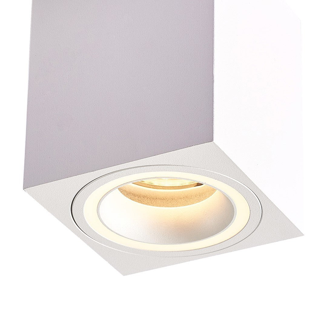 Design-Deckenspot BIMA RING SQUARE (1x GU10) Weiß - Milagro