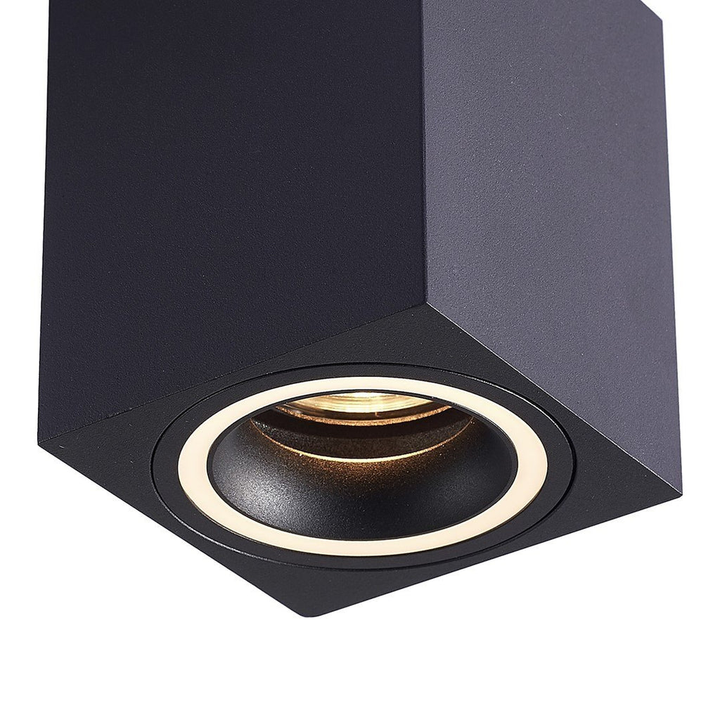 Design-Deckenspot BIMA RING SQUARE (1x GU10) Schwarz - Milagro