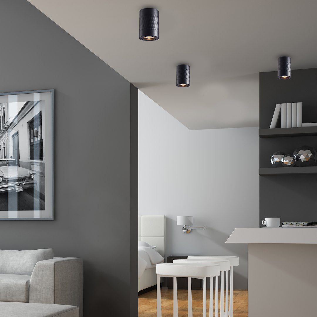 Design-Deckenspot BIMA ARTE ROUND (1x GU10) Schwarz - Milagro