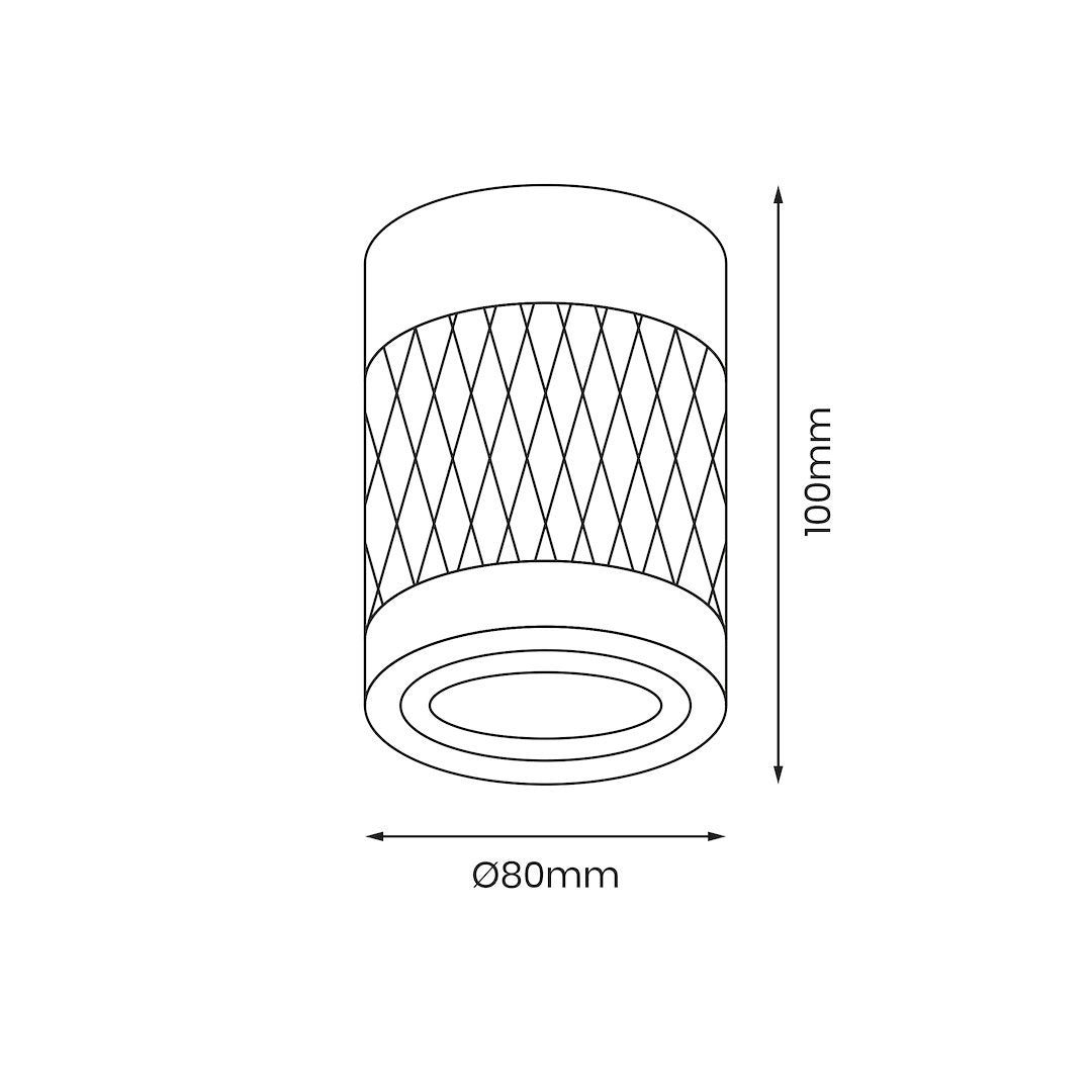 Design-Deckenspot BIMA ARTE ROUND (1x GU10) Schwarz - Milagro