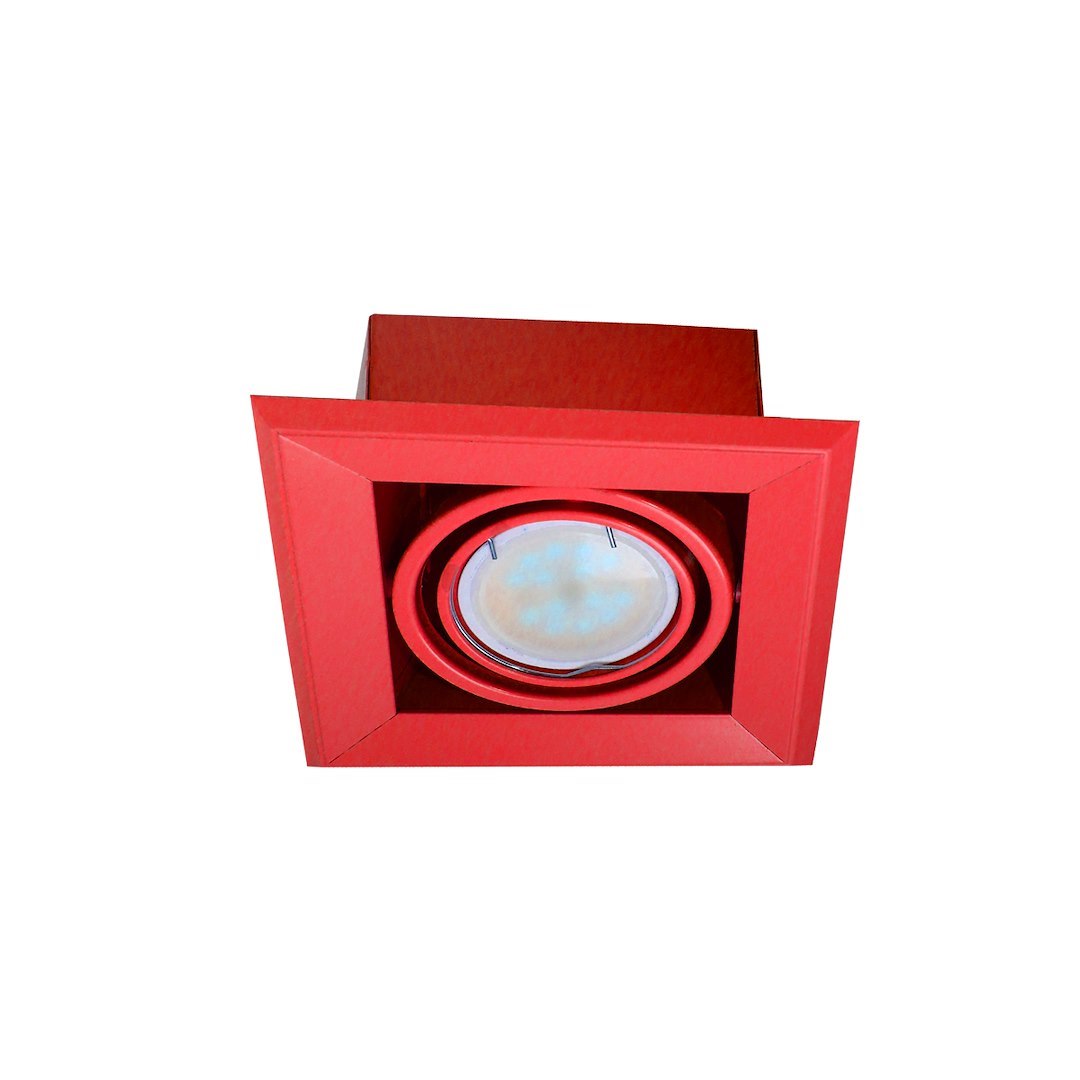 Decken-Einbauleuchte BLOCCO (1x GU10) Rot - Milagro