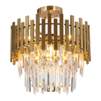 Deckenleuchte ASPEN Kristall & Gold (6x E14) - Milagro