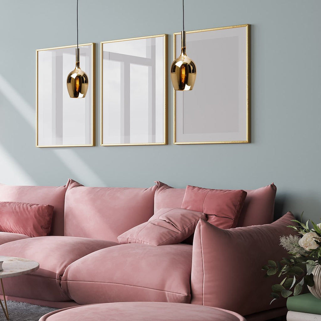 Pendelleuchte LUGANO Gold (1x E14) - Milagro