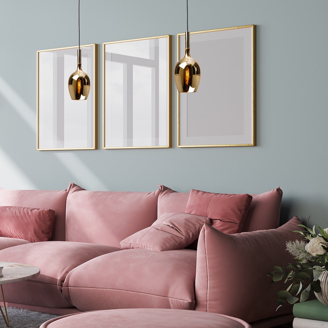 Pendelleuchte LUGANO Gold (1x E14) - Milagro