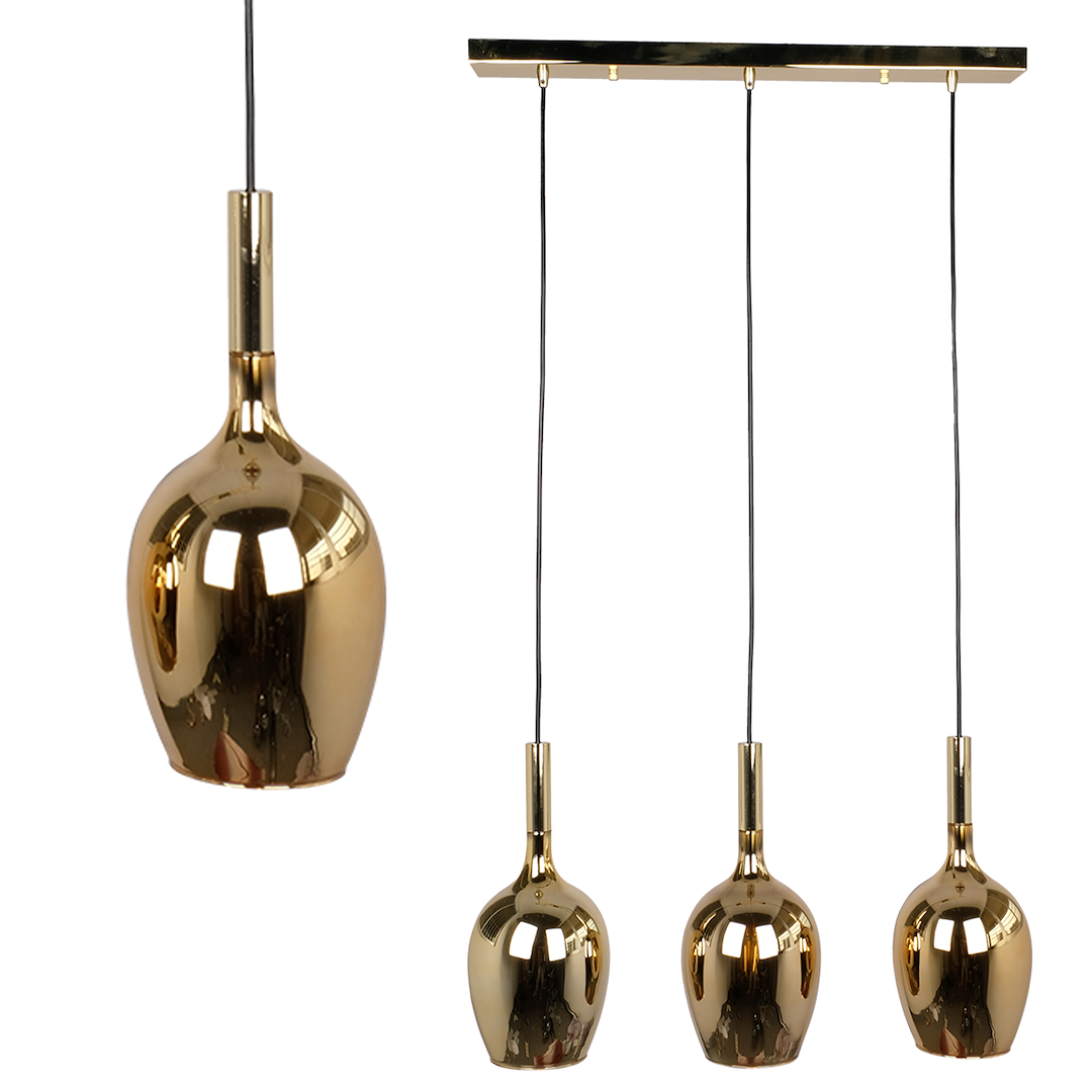 Pendelleuchte LUGANO Gold (3x E14) - Milagro