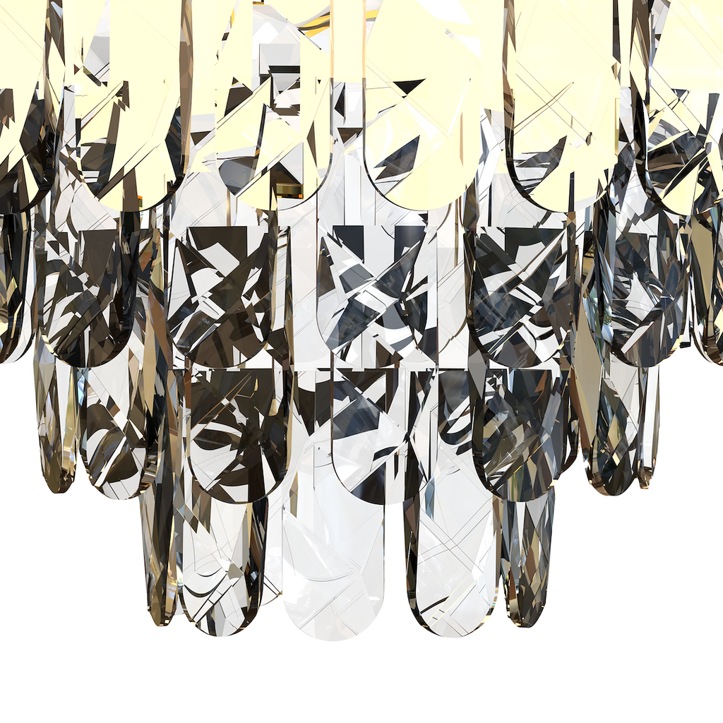 Deckenleuchte LUXURIA (9x E14) Gold & Kristall - Milagro