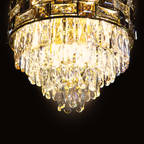 Deckenleuchte LUXURIA (9x E14) Gold & Kristall - Milagro
