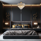 Deckenleuchte LUXURIA (9x E14) Gold & Kristall - Milagro