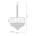 Pendelleuchte / Kronleuchter LUXURIA (9x E14) - Milagro