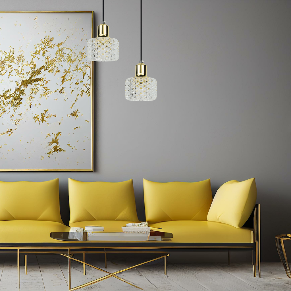 Pendelleuchte LUMI Gold, Acryl (1x G9) - Milagro