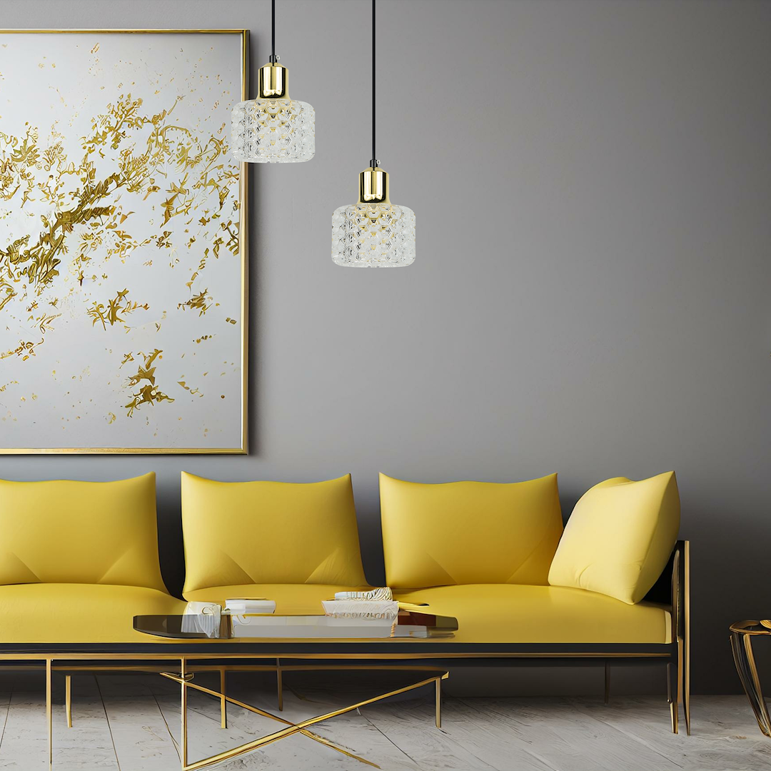 Pendelleuchte LUMI Gold, Acryl (1x G9) - Milagro