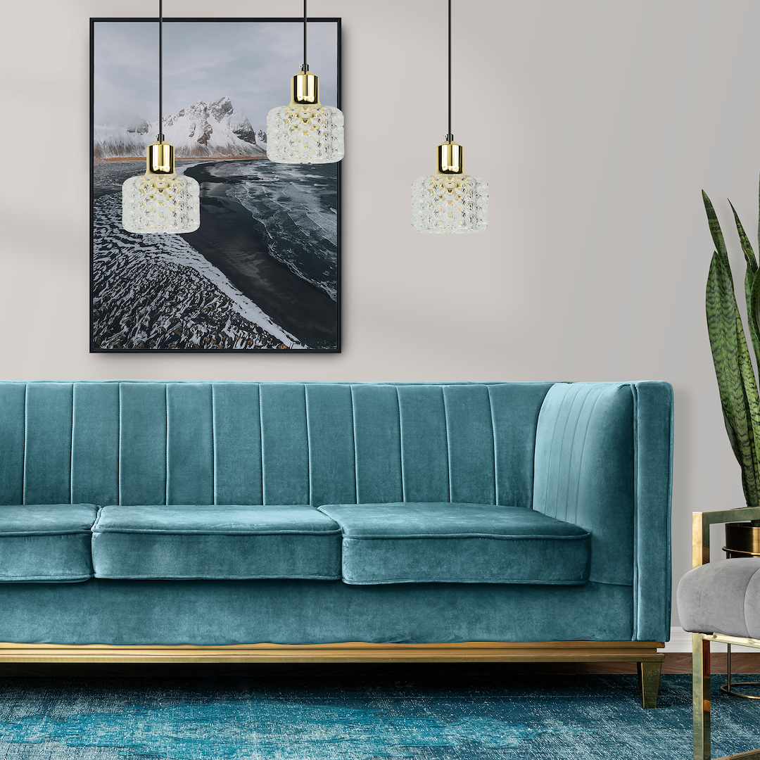 Pendelleuchte LUMI Gold, Acryl (3x G9) - Milagro