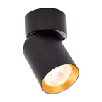 Decken Spot ANDY schwenkbar (1x GU10) Schwarz & Gold - Milagro