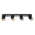 Deckenleuchte Andy (4x GU10) Schwarz + Gold - Milagro