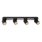 Deckenleuchte Andy (4x GU10) Schwarz + Gold - Milagro