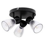 Deckenleuchte BEST Schwarz (3x E14) (round) - Milagro