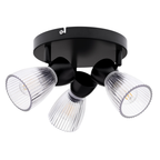 Deckenleuchte BEST Schwarz (3x E14) (round) - Milagro