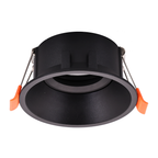 Deckeneinbau-Rahmen Rund Schwenkbar (1x GU10) IP20 Schwarz - Milagro