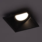 Deckeneinbau-Rahmen Eckig Schwenkbar (1x GU10) IP20 Schwarz - Milagro