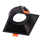 Deckeneinbau-Rahmen Eckig Schwenkbar (1x GU10) IP20 Schwarz - Milagro