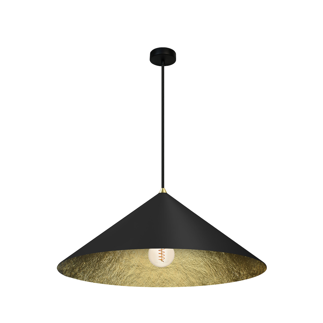 Pendelleuchte Fuji Ø50 cm Gold & Schwarz (1x E27) - Milagro