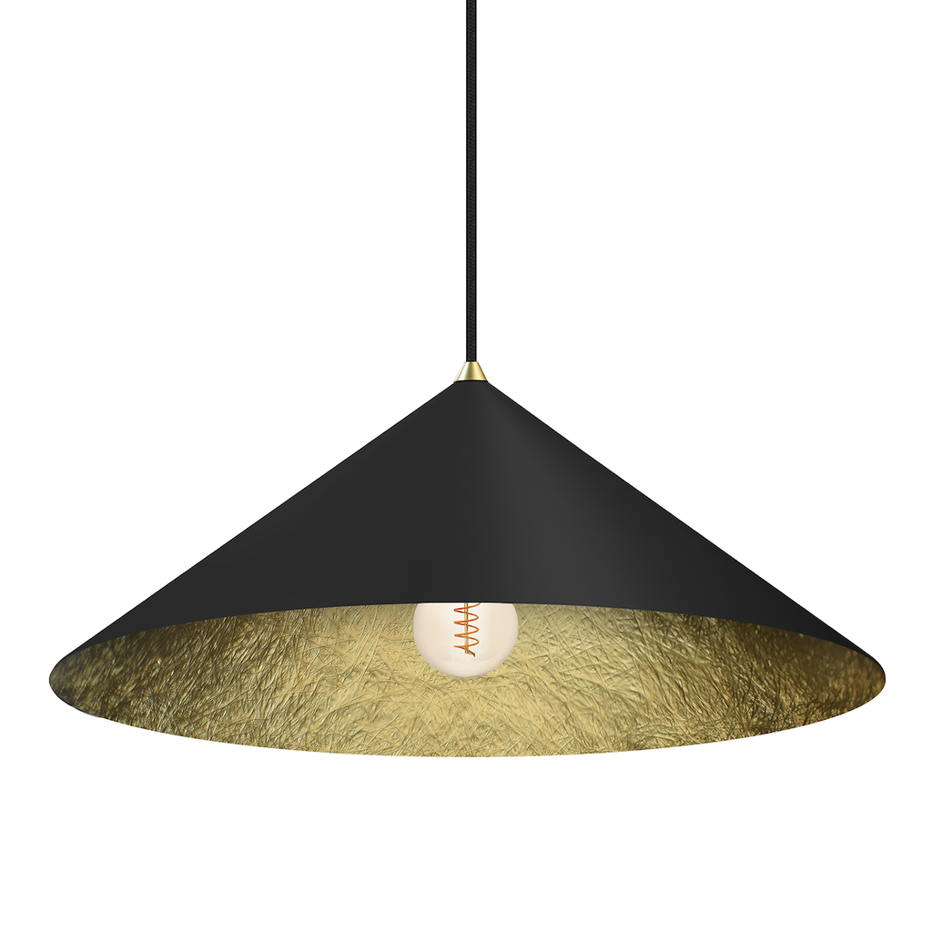 Pendelleuchte Fuji Ø50 cm Gold & Schwarz (1x E27) - Milagro