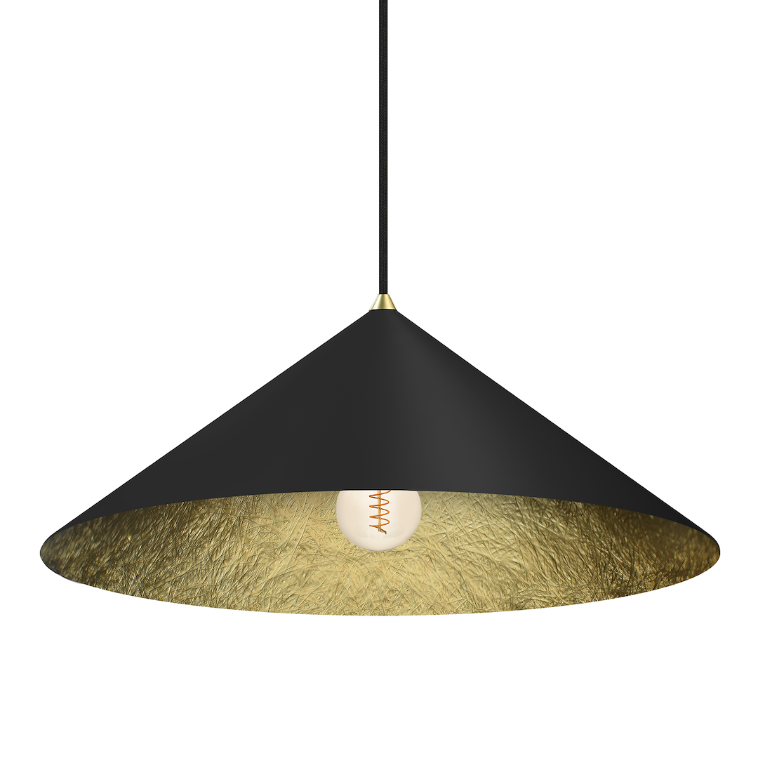 Pendelleuchte Fuji Ø50 cm Gold & Schwarz (1x E27) - Milagro