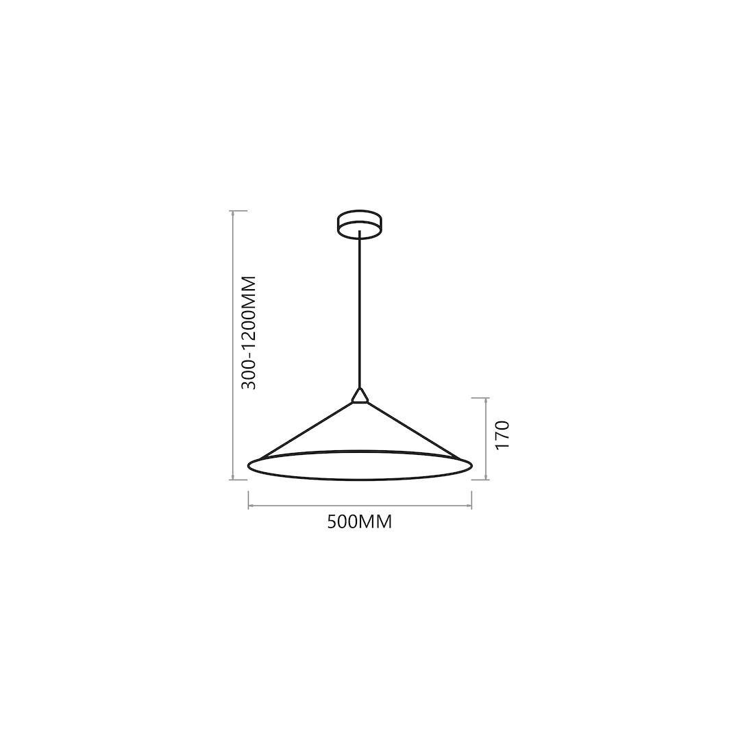 Pendelleuchte Fuji Ø50 cm Gold & Schwarz (1x E27) - Milagro