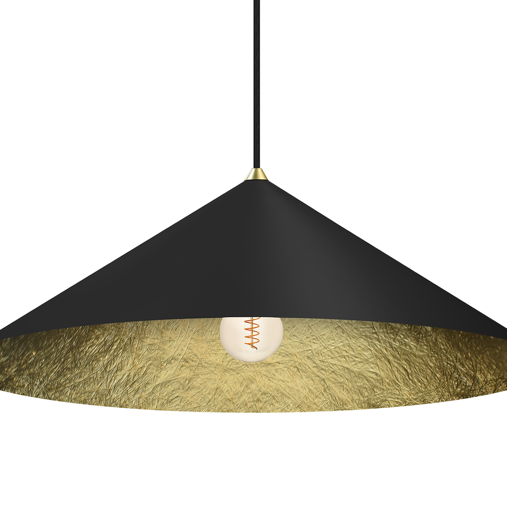 Pendelleuchte Fuji Ø70 cm Gold & Schwarz (1x E27) - Milagro