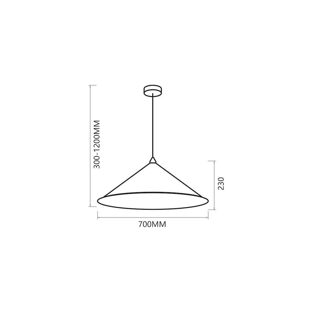 Pendelleuchte Fuji Ø70 cm Gold & Schwarz (1x E27) - Milagro