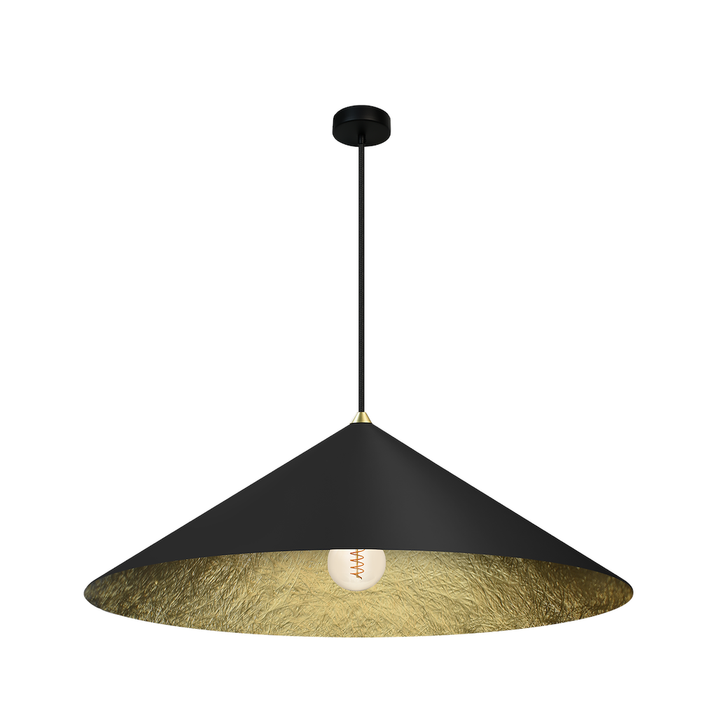 Pendelleuchte Fuji Ø70 cm Gold & Schwarz (1x E27) - Milagro