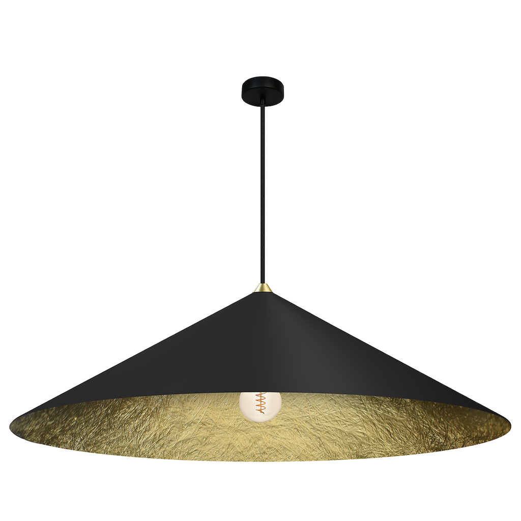 Pendelleuchte Fuji Ø90 cm Gold & Schwarz (1x E27) - Milagro