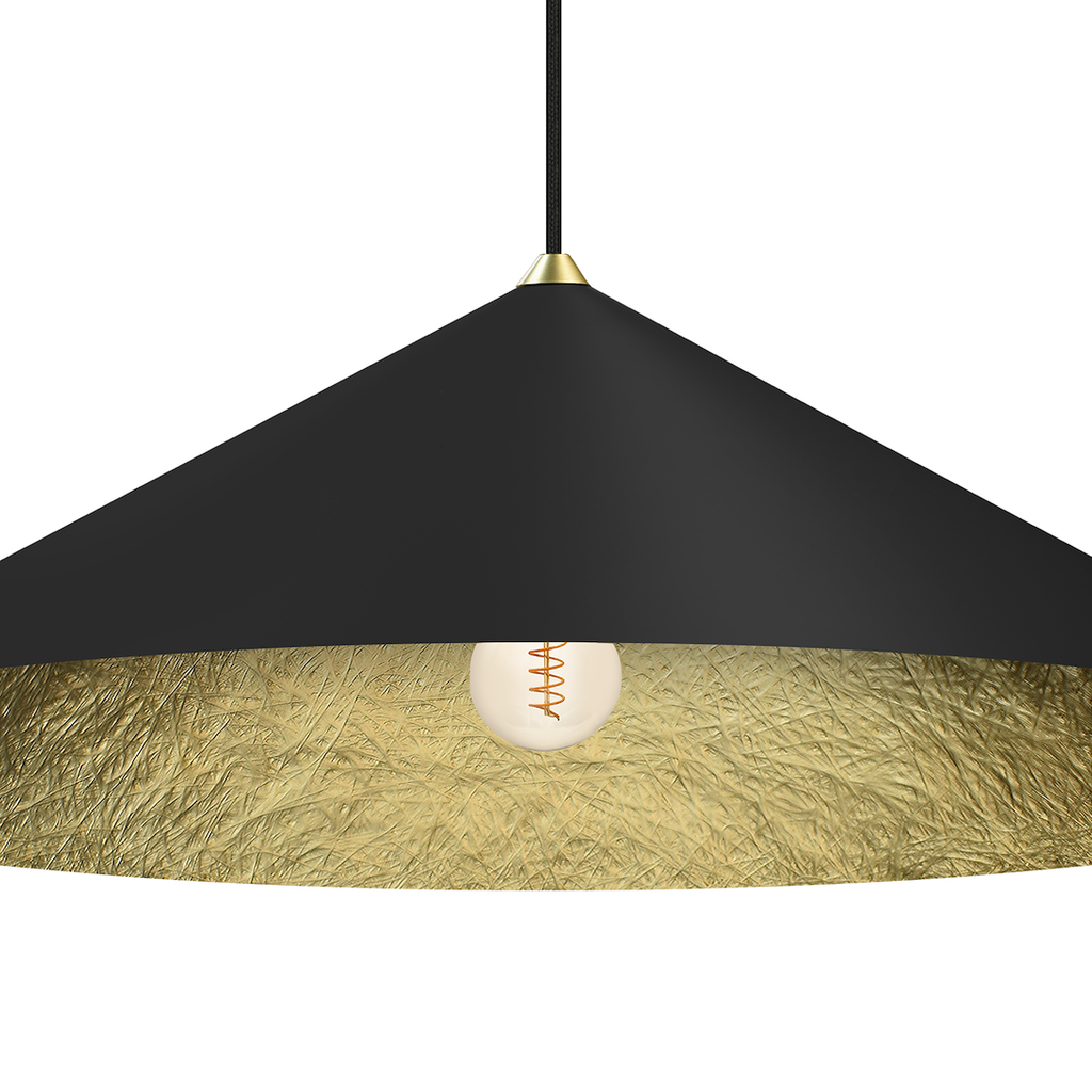 Pendelleuchte Fuji Ø90 cm Gold & Schwarz (1x E27) - Milagro