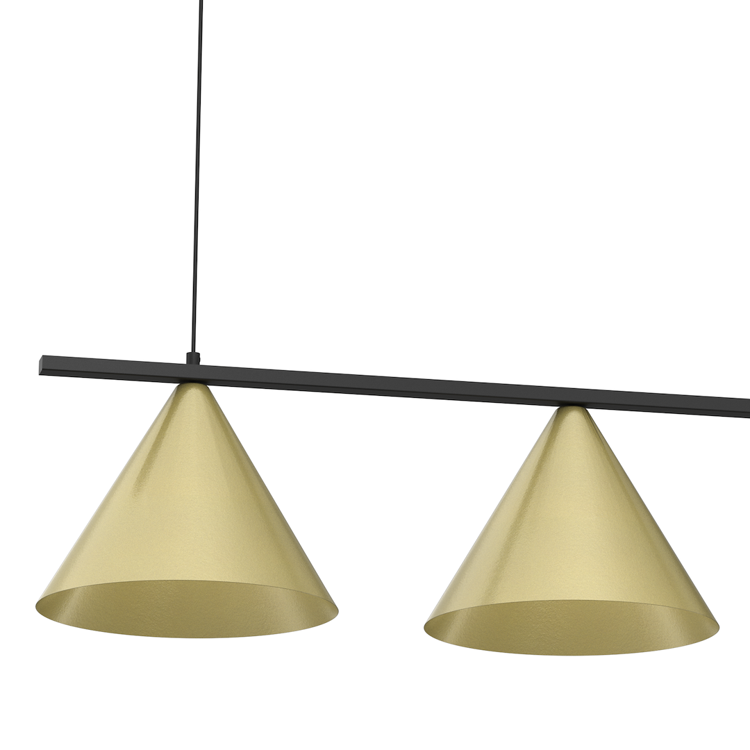 Pendelleuchte CAPITAL Schwarz & Gold (3x GX53) - Milagro
