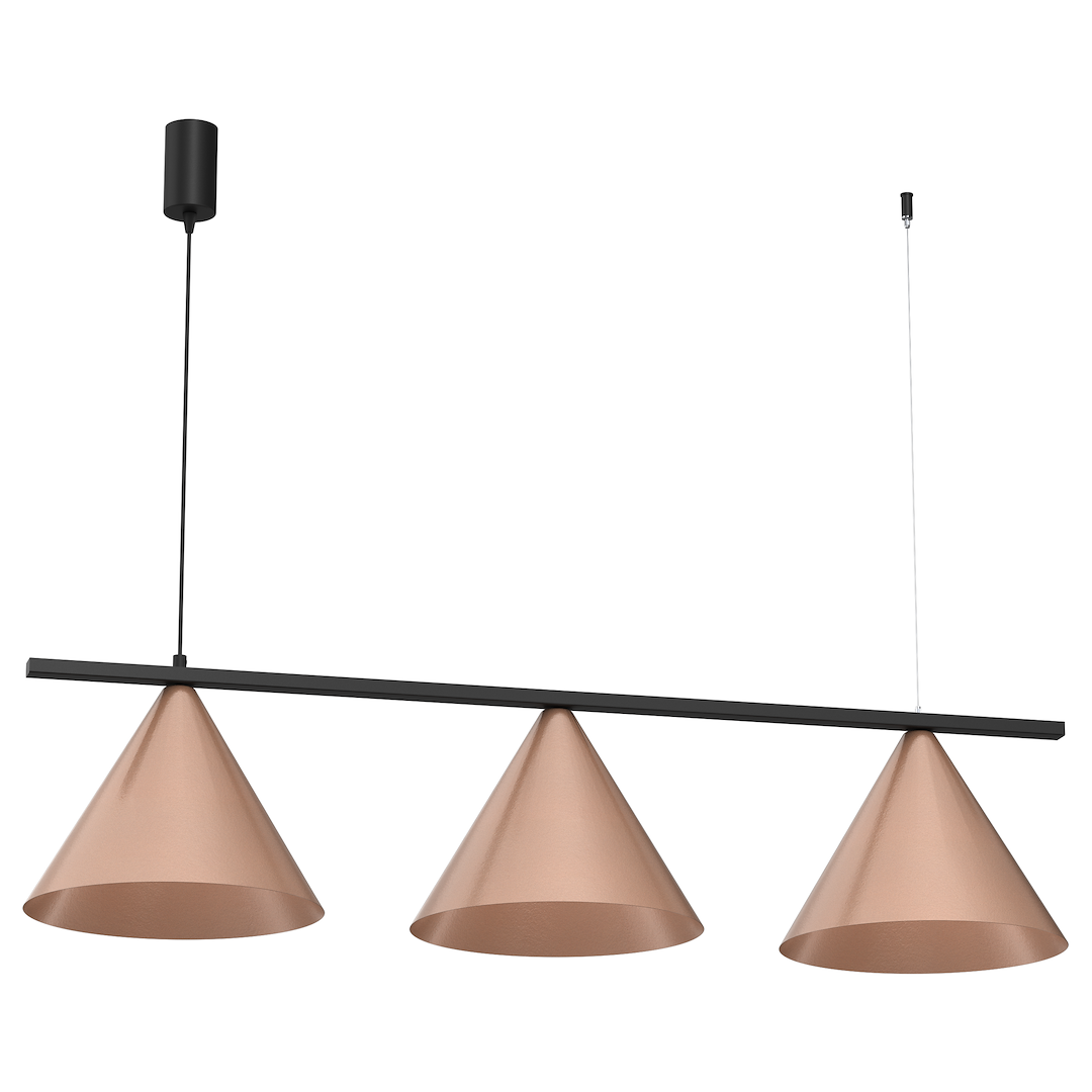 Pendelleuchte CAPITAL Kupfer Farben & Schwarz (3x GX53) - Milagro