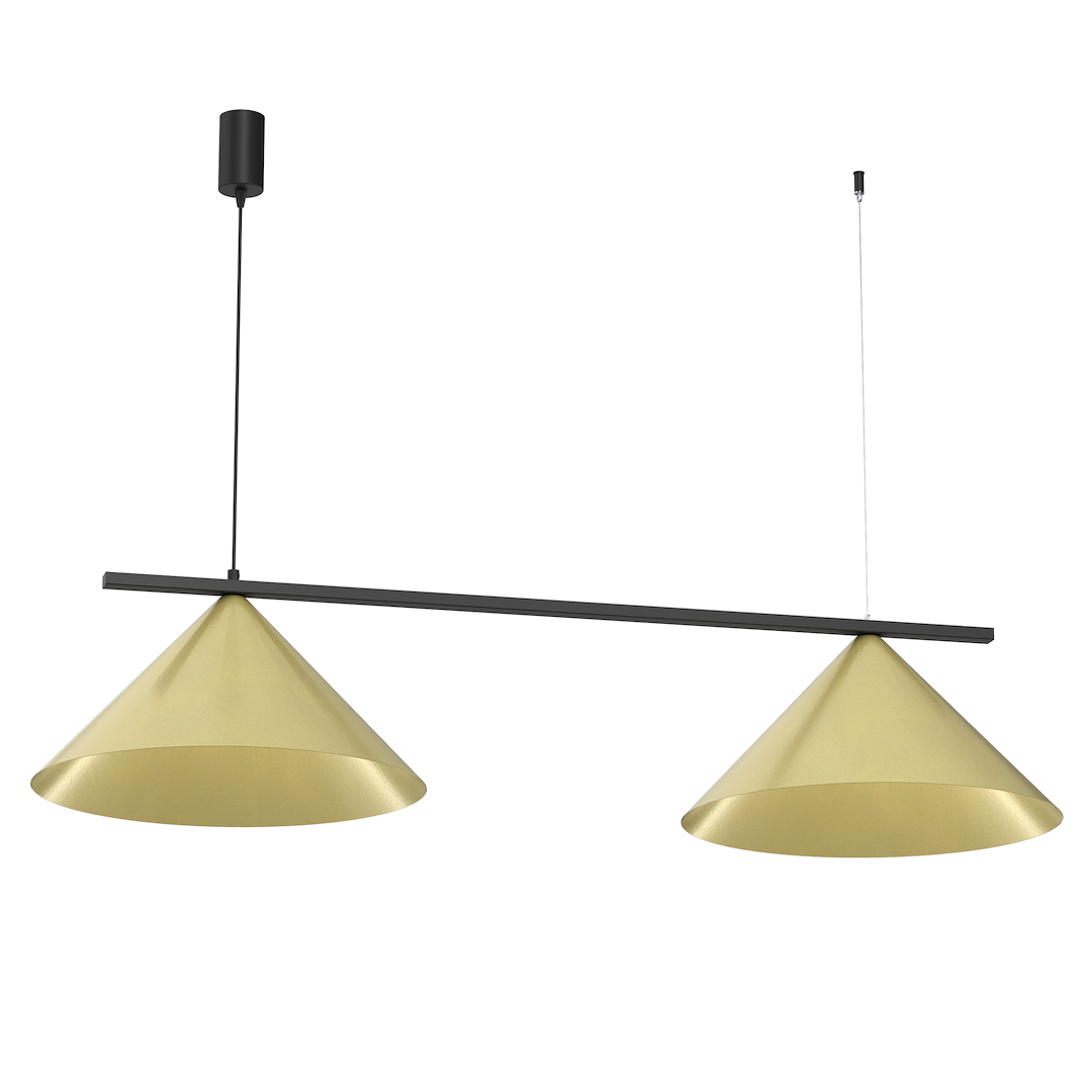 Pendelleuchte CAPITAL Gold & Schwarz (2x GX53) - Milagro