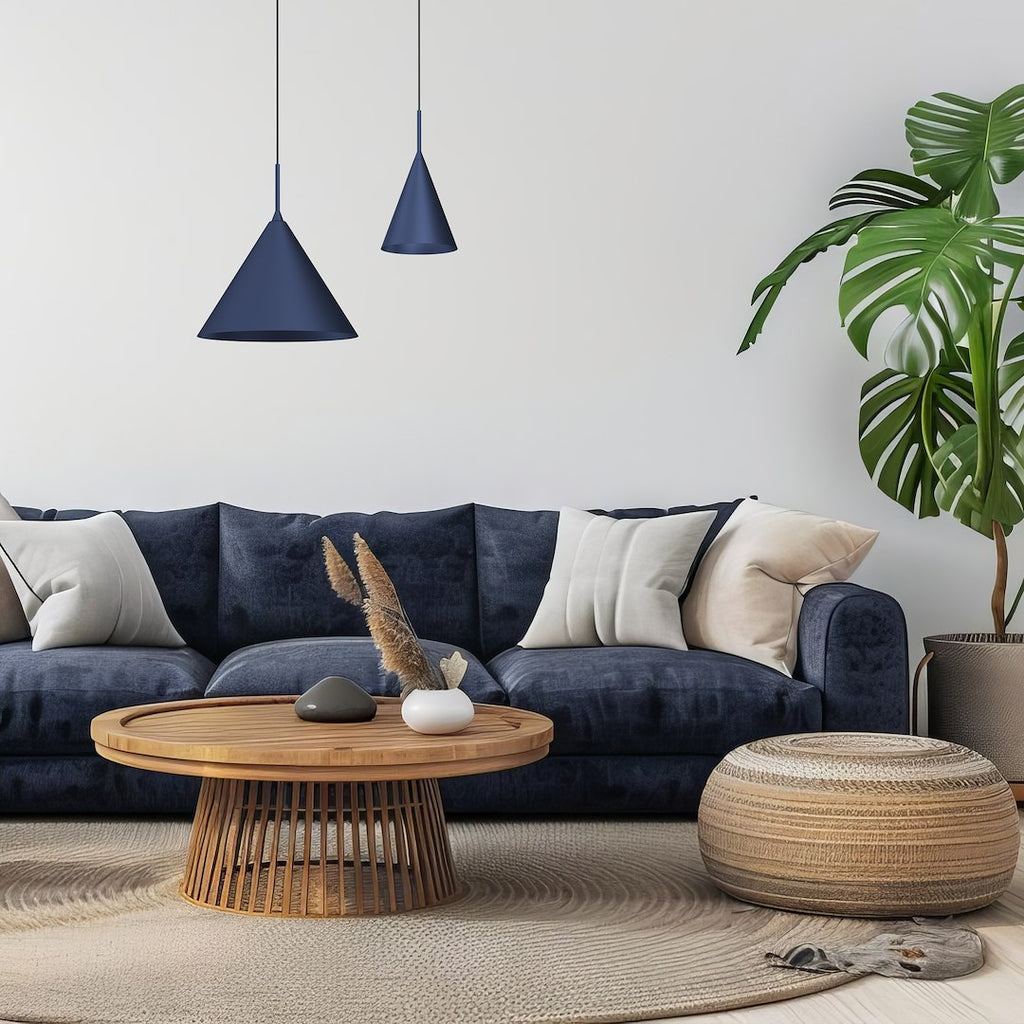 Pendelleuchte CAPITAL Navy Blau Ø32 cm (1x GX53) - Milagro