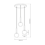 Pendelleuchte PLAY Schwarz (3x G9) - Milagro