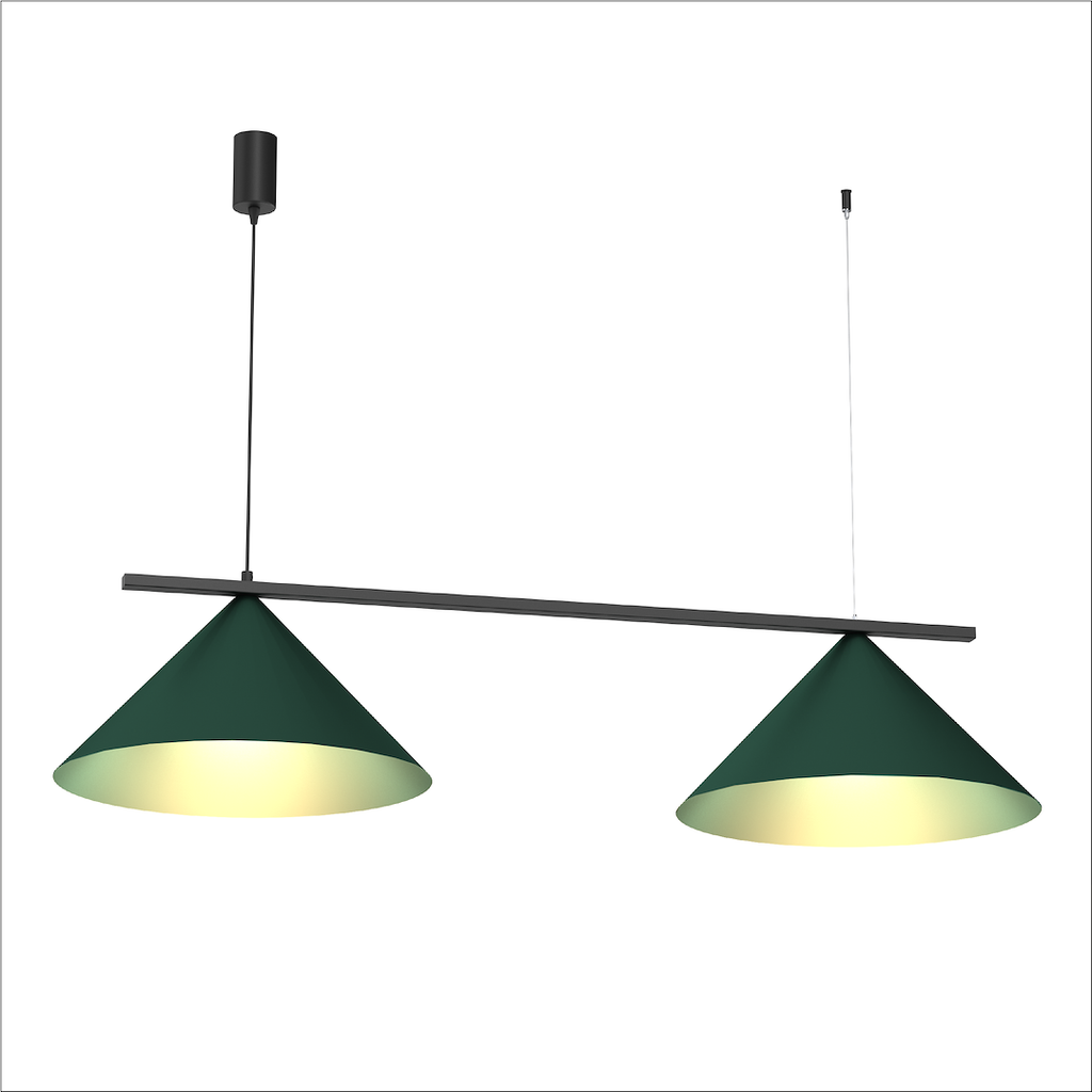 Pendelleuchte CAPITAL Grün & Schwarz (2x GX53) - Milagro
