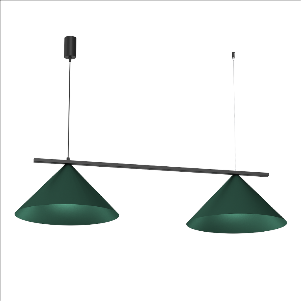 Pendelleuchte CAPITAL Grün & Schwarz (2x GX53) - Milagro