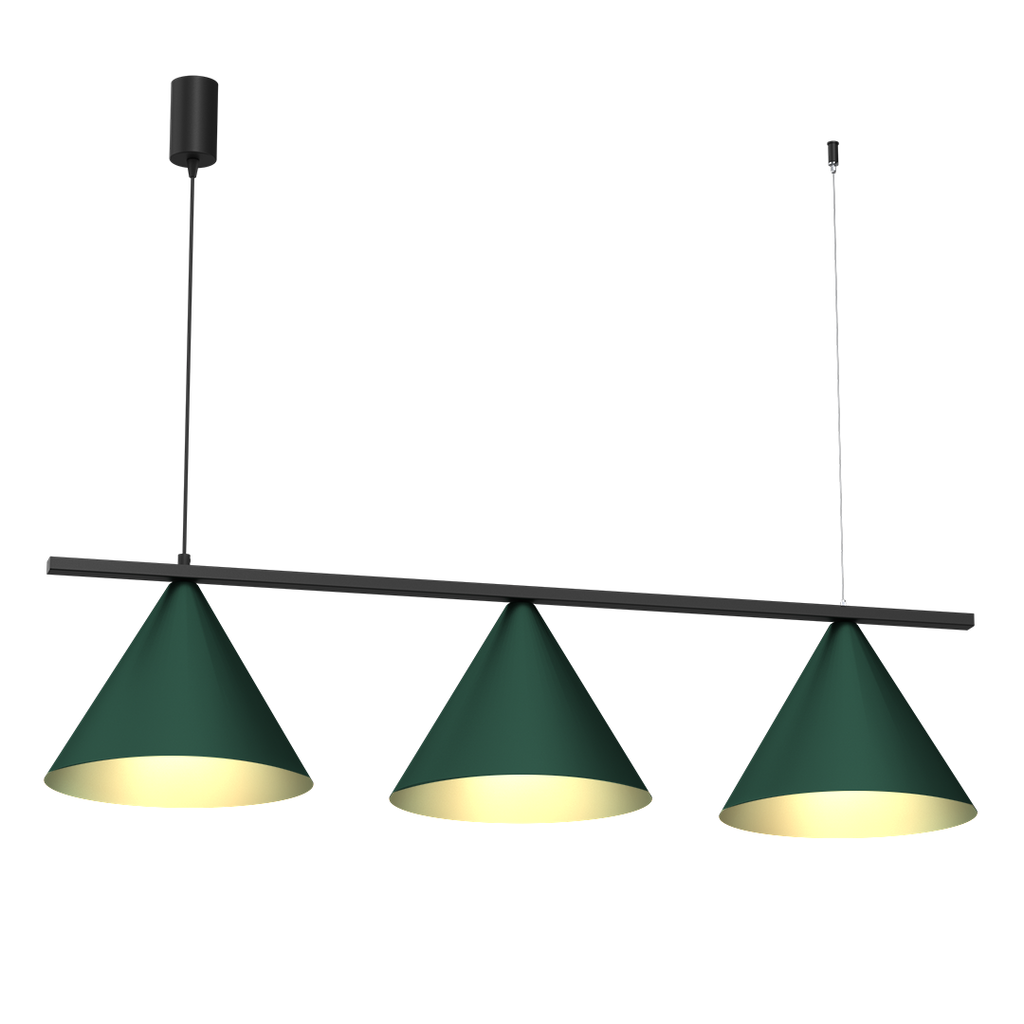 Pendelleuchte CAPITAL Grün & Schwarz (3x GX53) - Milagro