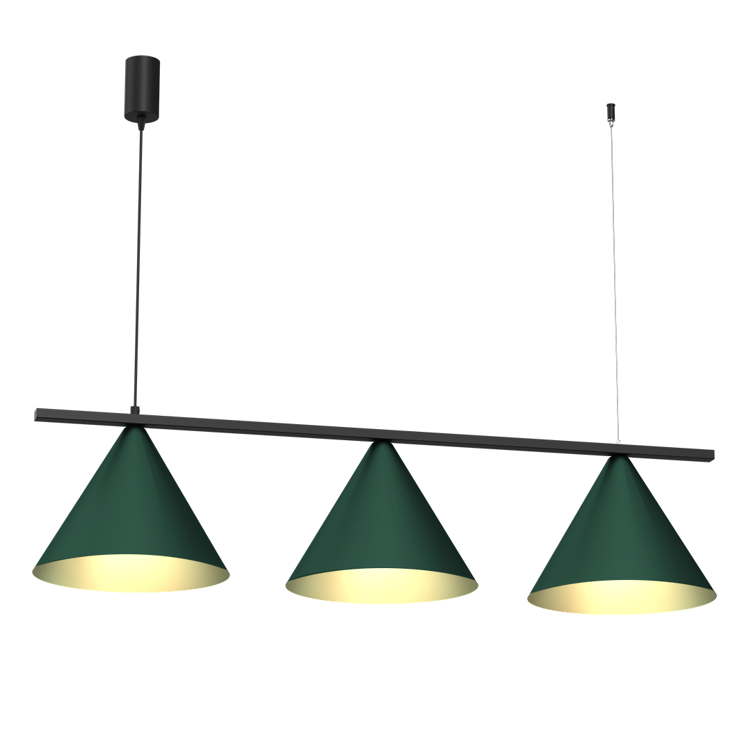 Pendelleuchte CAPITAL Grün & Schwarz (3x GX53) - Milagro