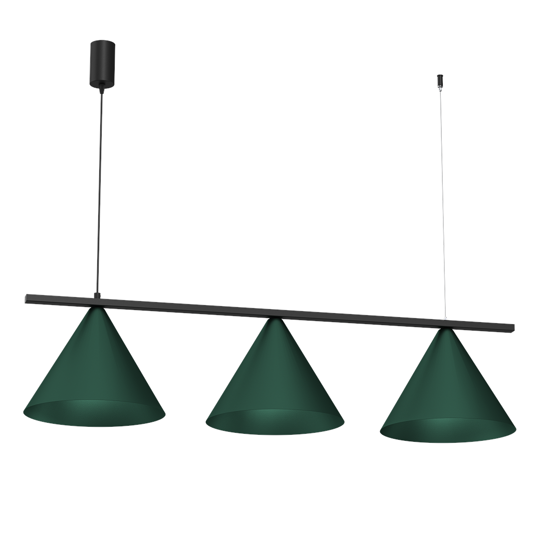 Pendelleuchte CAPITAL Grün & Schwarz (3x GX53) - Milagro