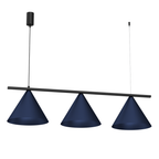 Pendelleuchte CAPITAL Navy Blau & Schwarz (3x GX53) - Milagro