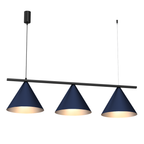 Pendelleuchte CAPITAL Navy Blau & Schwarz (3x GX53) - Milagro
