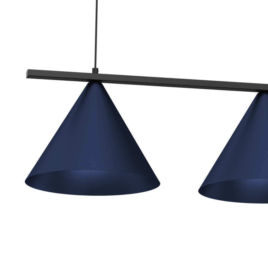 Pendelleuchte CAPITAL Navy Blau & Schwarz (3x GX53) - Milagro