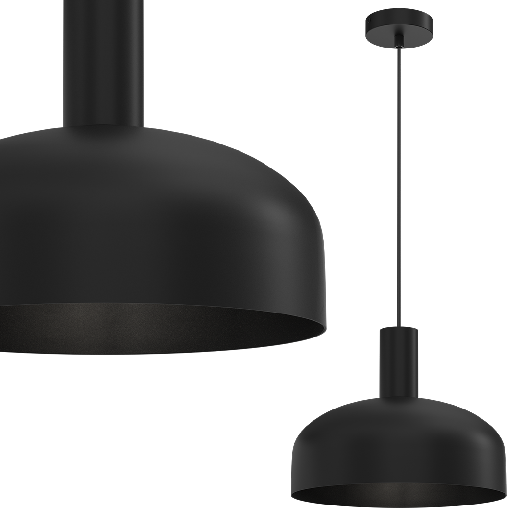 Pendelleuchte VISBY Schwarz (1x E27) - Milagro