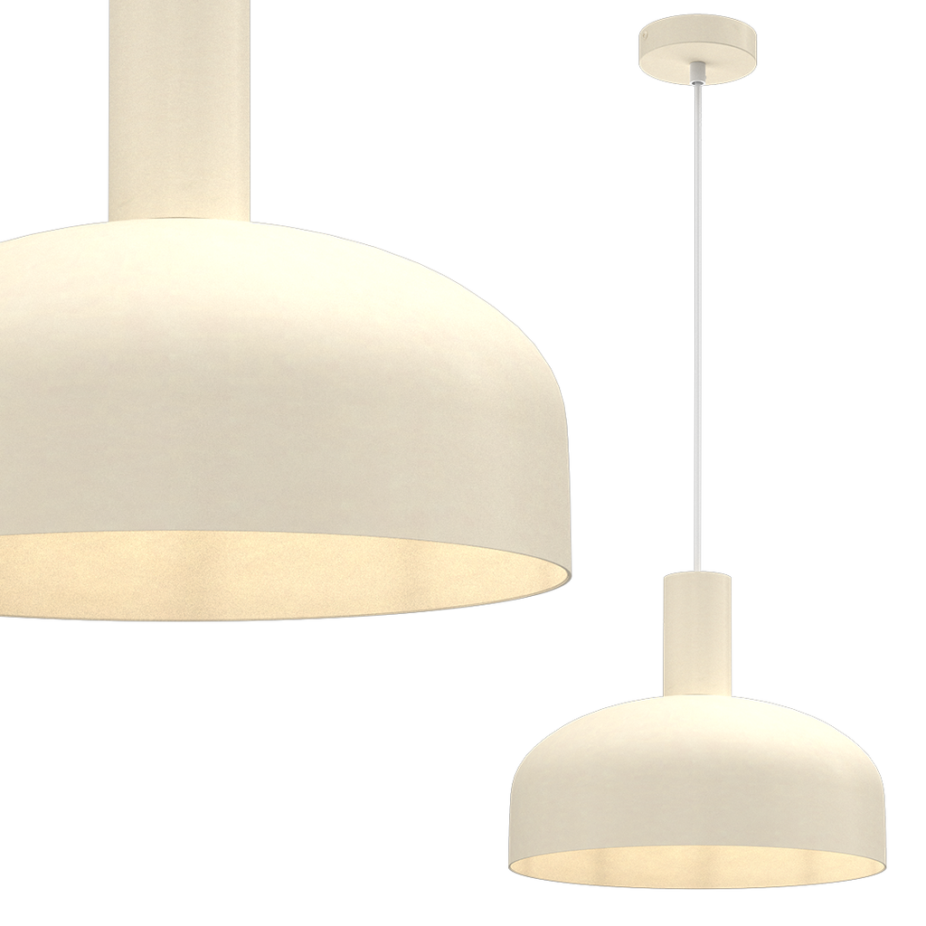 Pendelleuchte VISBY Creme / Beige (1x E27) - Milagro